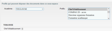 Accès en création