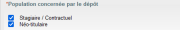 Choix de la population du dépot