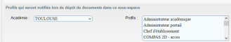 Notifications liées au dépôt