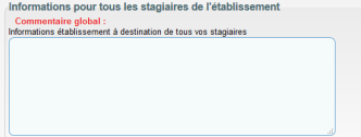 Informations destinées à tous les stagiaires de l'établissement